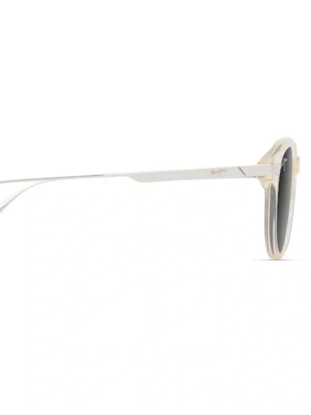 Maui Jim Momi Sunglasses Women Shiny Trans Yellow with Silver/Neutral Grey